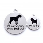 Nickel Plated Personalized Dog Breed Dog ID Tags by Mimi Green Nickel Plated Personalized Dog Breed Dog ID Tags by Mimi Green