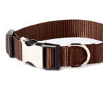 Choco Brown Nylon Webbing Collar