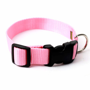 Pink nylon dog collar 2025