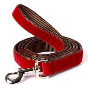 red velvet dog leash