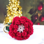 Holiday Cheer Crochet Dog Collar Flower
