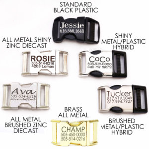 ENGRAVED DOG COLLAR BUCKLES