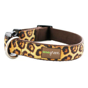 'Susie' Leopard Velvet Dog Collar