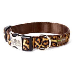 leopard dog collar personalized