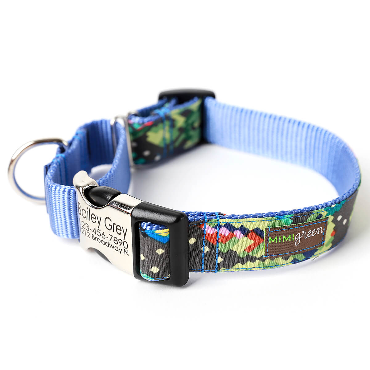 Custom Velvet Dog Collars With Personalized Embroidered Name And