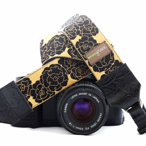 'Goldie' Gold Floral DSLR Camera Strap