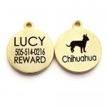 Gold Plated Personalized Dog Breed Dog ID Tag by Mimi Green Gold Plated Personalized Dog Breed Dog ID Tag by Mimi Green