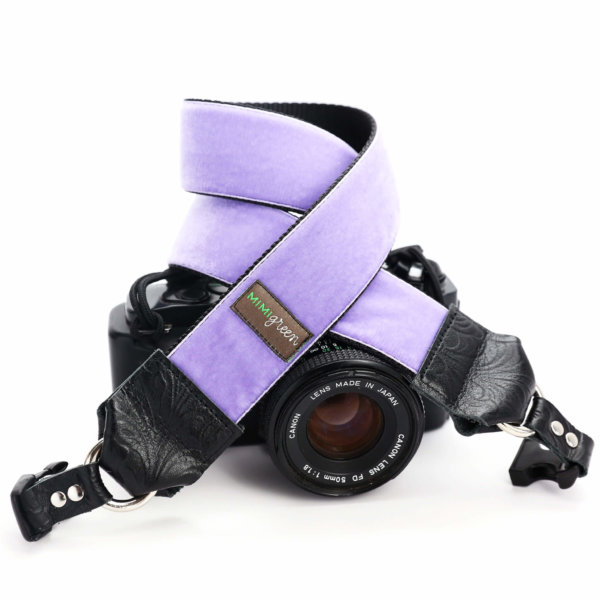 'Violet' Velvet Camera Strap
