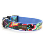 Blue 'Pixel' Pattern Designer Dog Collar