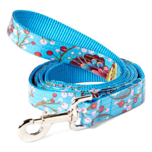 Blue laminated dog collar