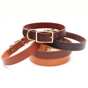 Belt buckle designer brown leather collars