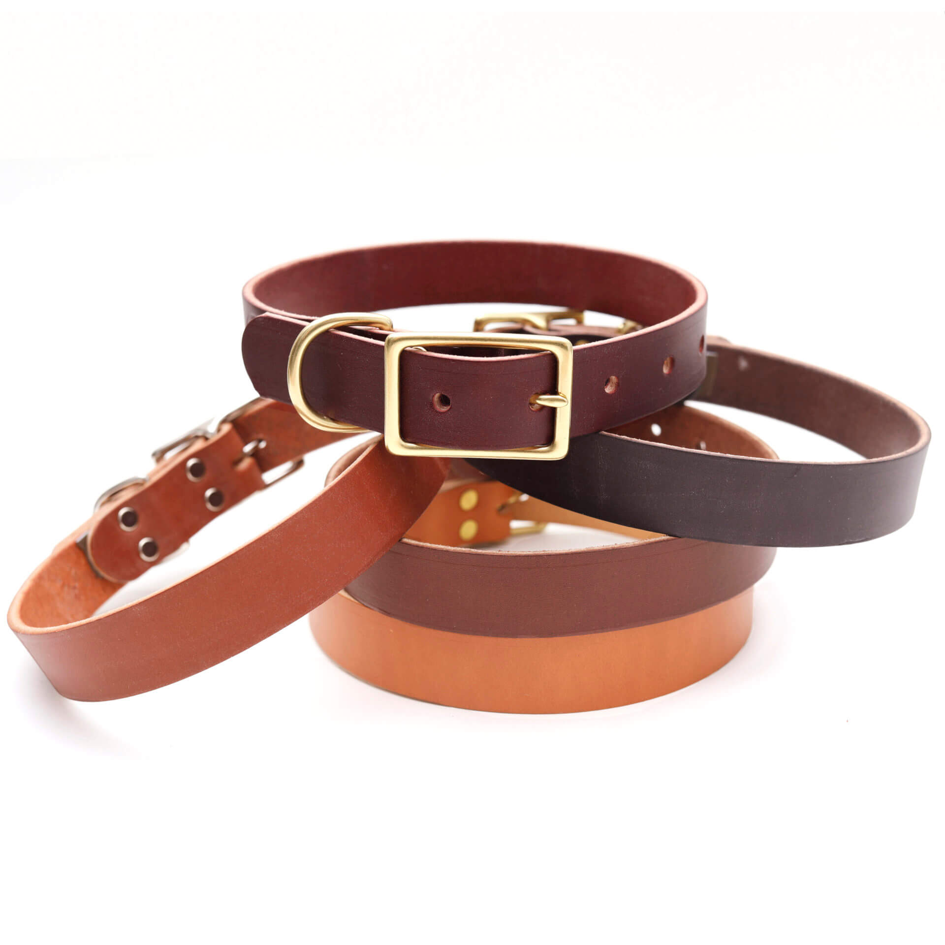 Brown - Luxury Designer Monogram Empreinte Leather Dog Collar
