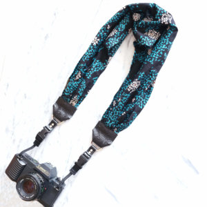 Blue Scarf Camera Strap