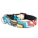 Feather & Bead Southwestern Designer Dog Collar - 'Chama'