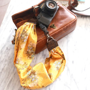Yellow Scarf Camera Strap
