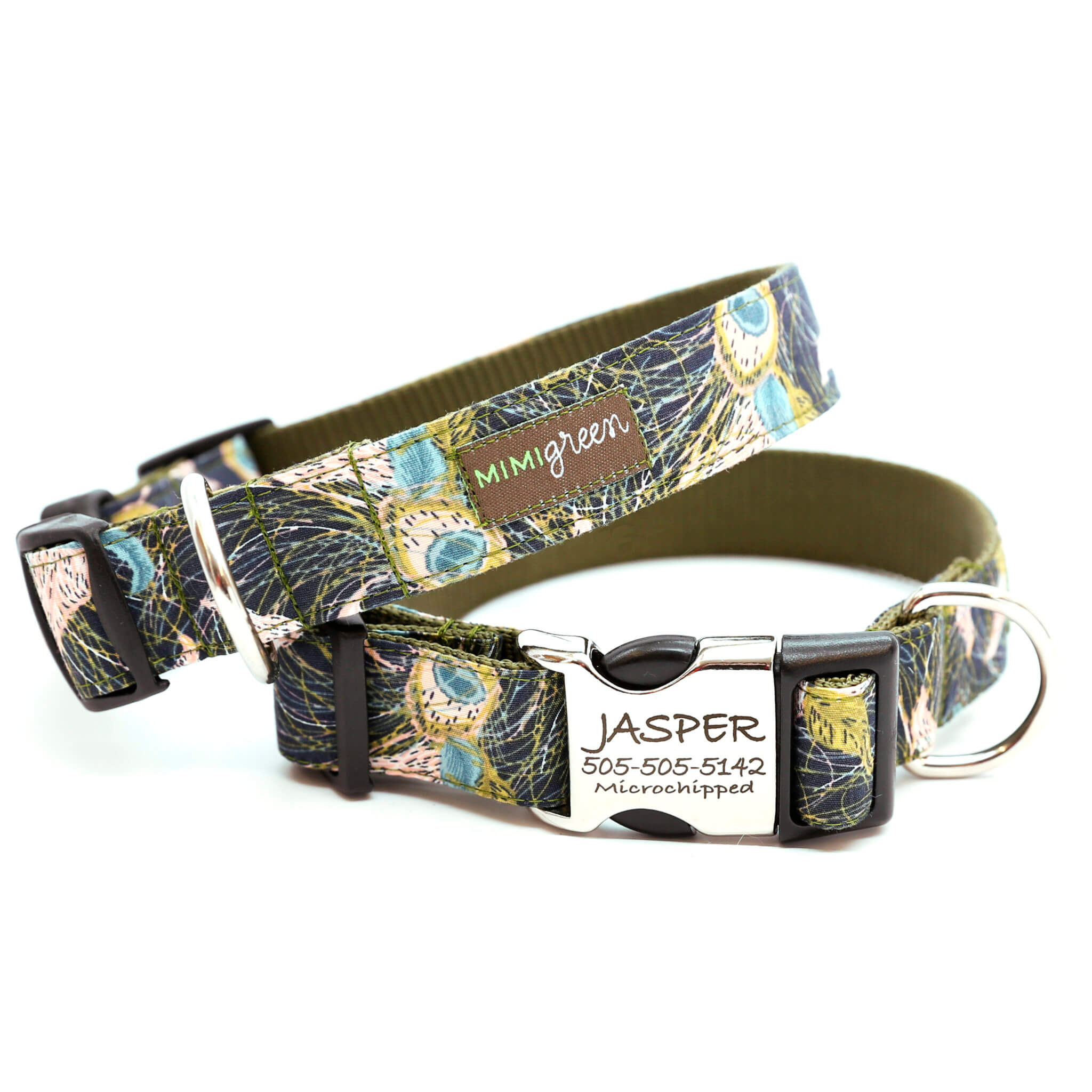 Designer Dog Collar Dark Brown or Camo - Dog Pawnia