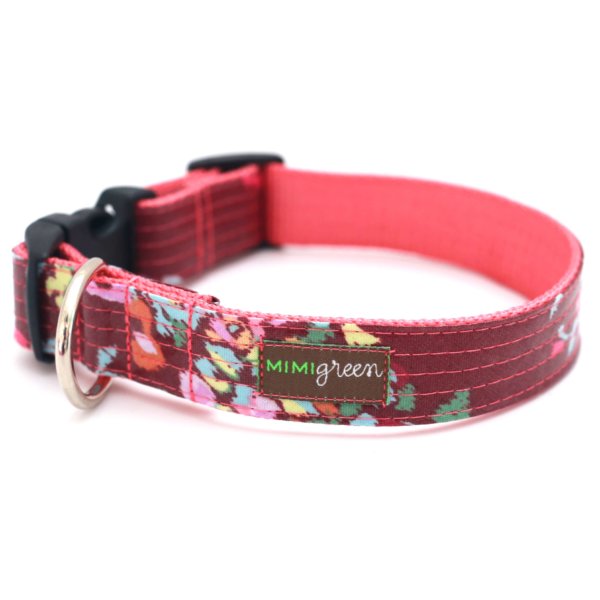 'Posey' Floral Laminated Cotton Dog Collar