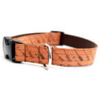 Clearance! ARROW Orange & Brown - Cotton Voile Dog Collar - Optional Engraving