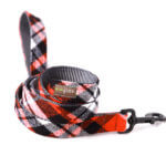 Flannel Pjs Dog Leash -- Red or Blue