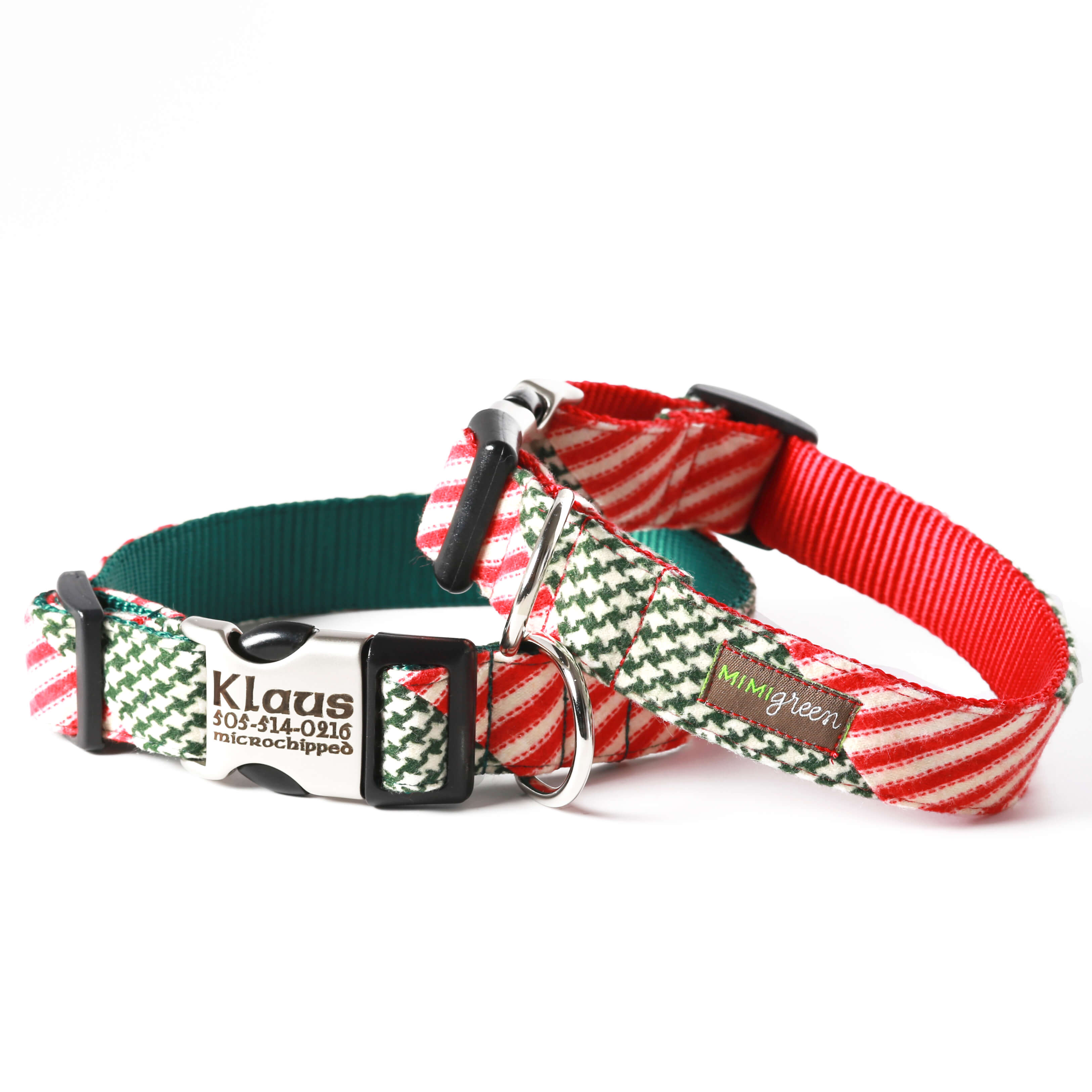 Holiday Personalized Engraved Buckle Dog Collar *Klaus*