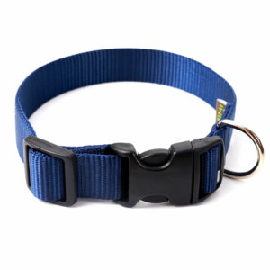 Navy Nylon Dog Collar