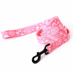 pink bandana dog leash