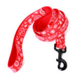 Red Bandana 'BANDIT' Designer Dog Leash (5/8" ONLY)