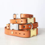 Tan Leather Dog Collar – Side-Release Buckle Style