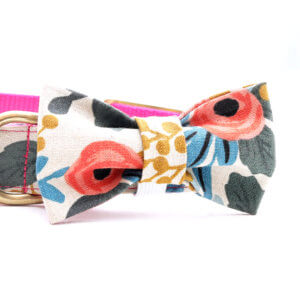 Rifle Paper Co. Patterned Bow Tie Dog Collar Accessory