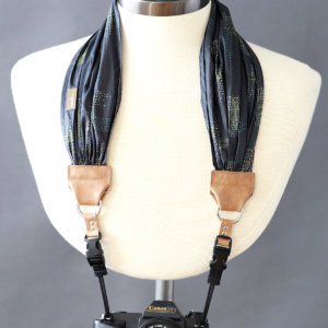 Grey Scarf Camera Strap