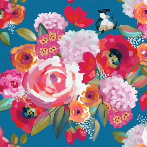 amelia floral laminated cotton swatch