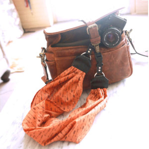 arrow Orange Scarf Camera Strap