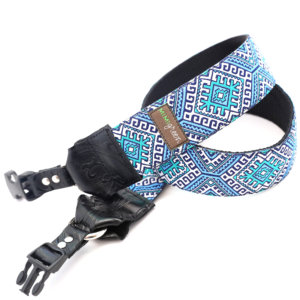 Native Pattern Camera Strap in Blue