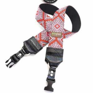 Native Pattern Camera Strap in Red