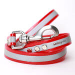 reflective dog leash - red