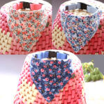 Rifle Paper Co. Fabric Bandana Dog Collar -- 3 Floral Patterns -- 5/8 inch collars only