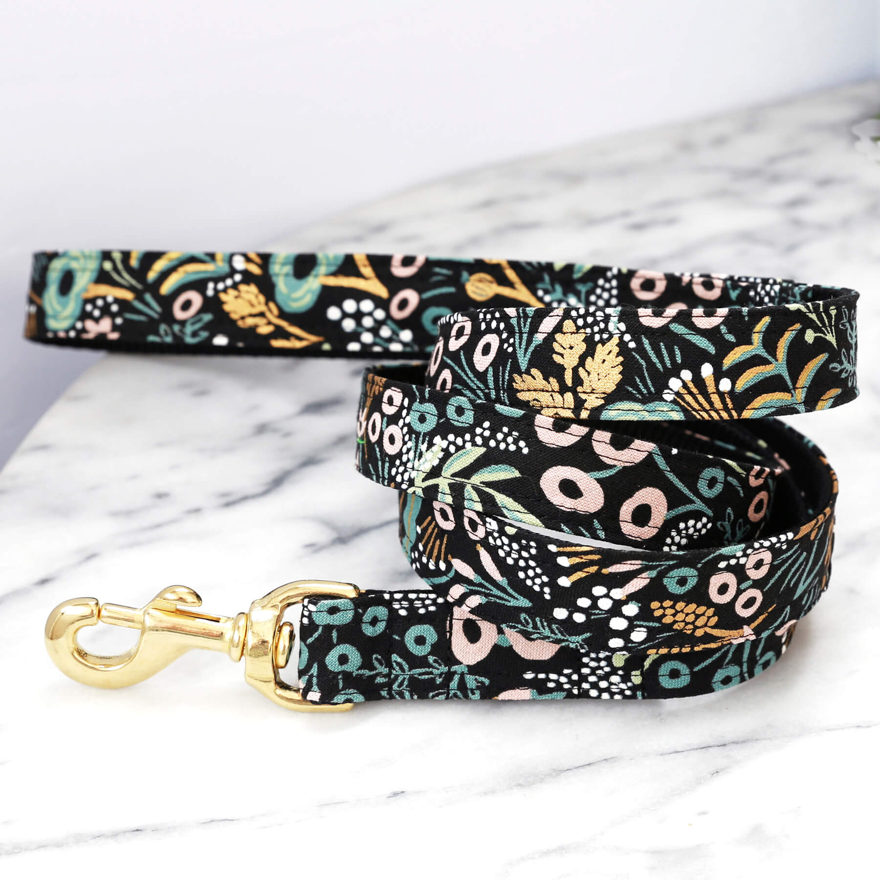 goldie teal metallic leash