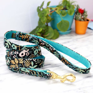 goldie teal metallic leash
