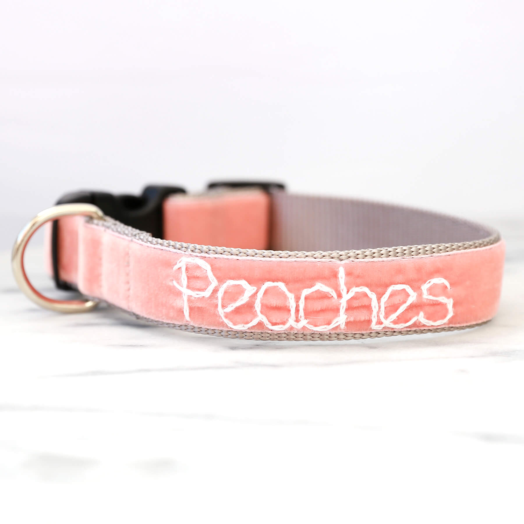 Personalized Peach Dog Collar Fruit Styles Spring Style Peach Collar Quick Release Metal Buckle 