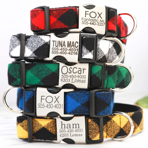 Buffalo Plaid Dog Collars