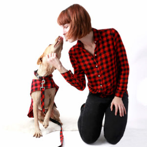 FOX RED buffalo Plaid Collar red buffalo plaid dog collar personalized buckle