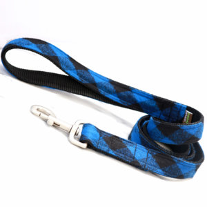 blue buffalo plaid dog leash