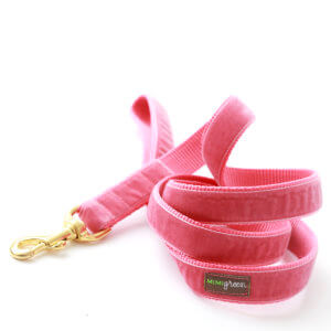 primrose pink velvet leash