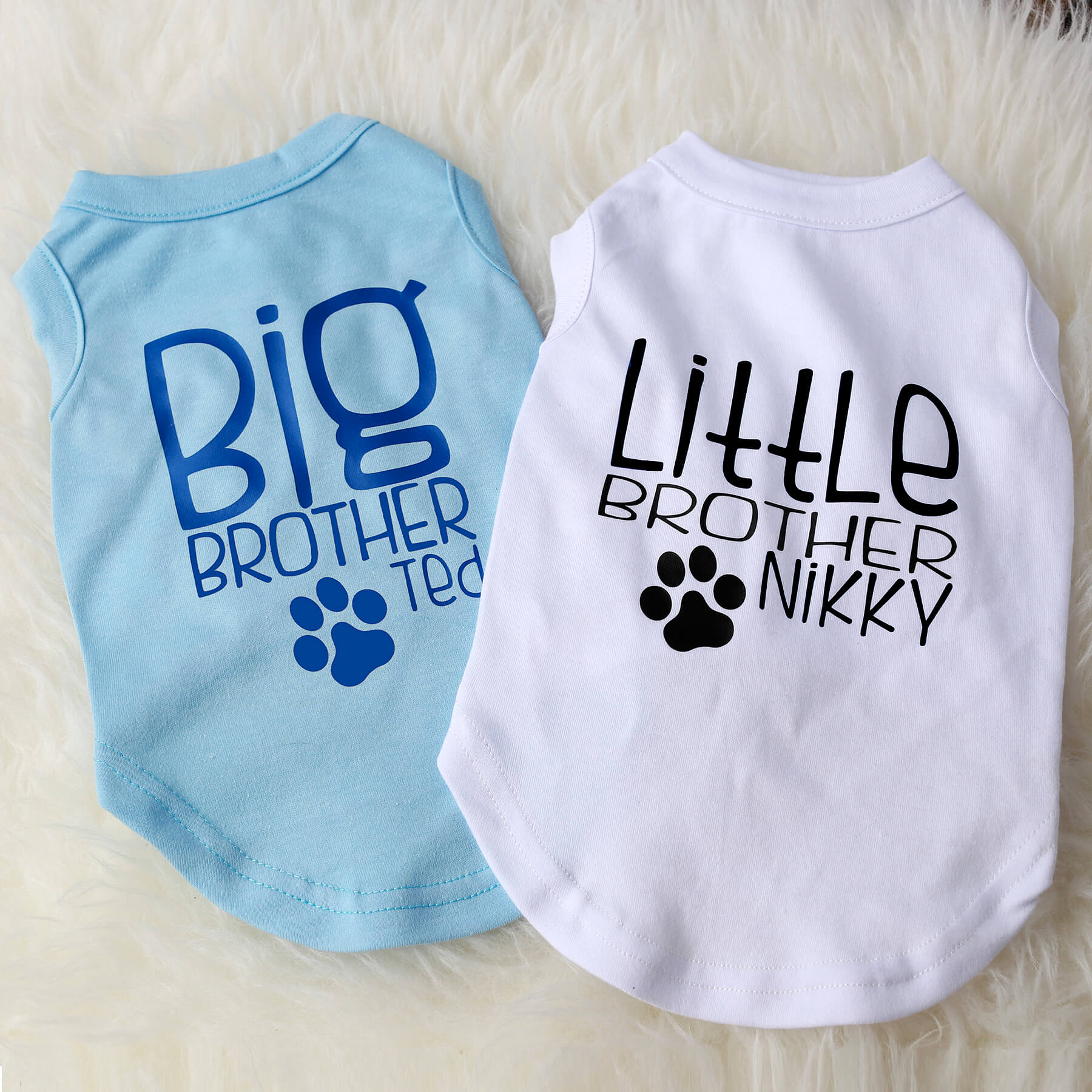 Little Brother, Big Brother Dog Shirt or Hoodie Sweatshirt
