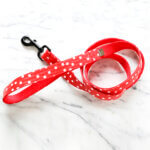 Minnie Polka Dot Dog Leash (Laminated Cotton)