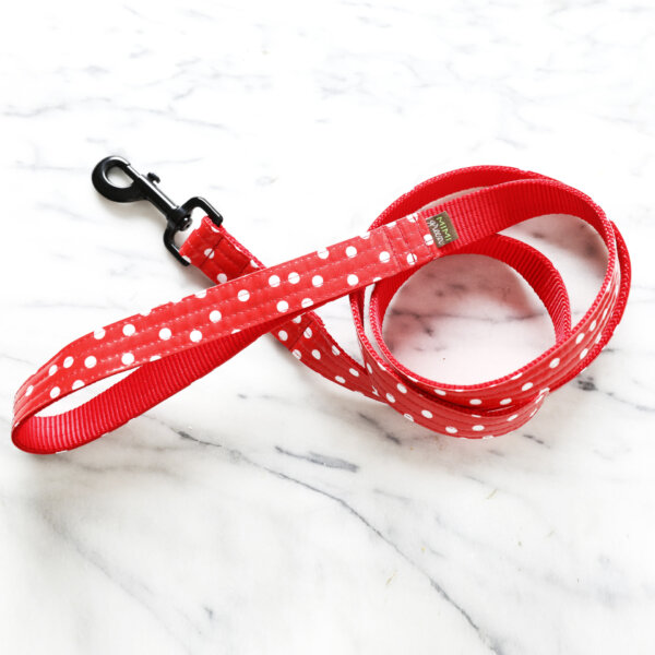 minnie laminated cotton dog leash