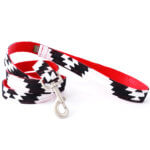 DD: Mimi Green Dog Leash - Albuquerque Canvas Modern Black & White - 15 colors