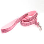 rose gold pink glitter dog leash