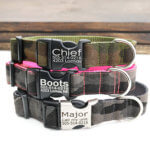 Camouflage Dog Collar with Engraved Buckle