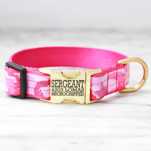 pink camo dog collars